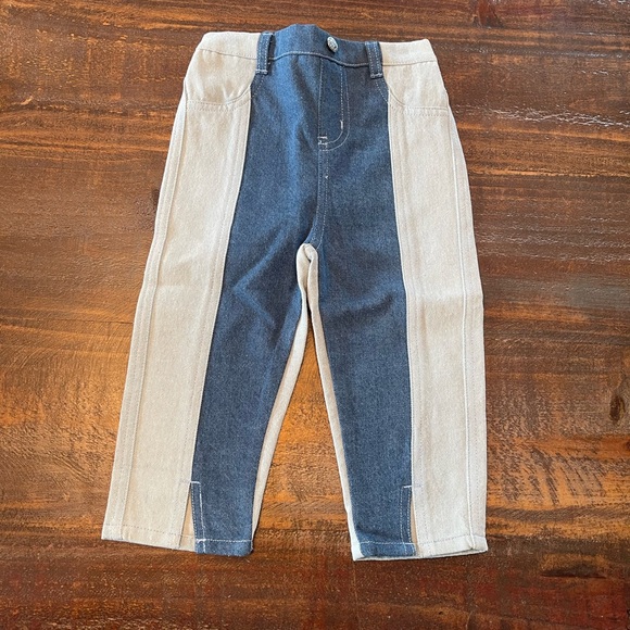 Bailey’s Blossom Other - Stylish Two-Tone Denim Pants